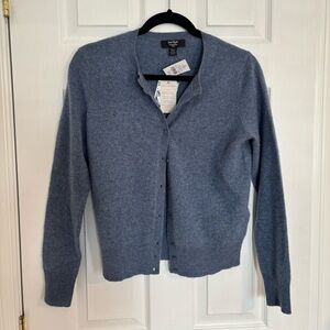 NWT Lord & Taylor cashmere cardigan in denim blue - petites small